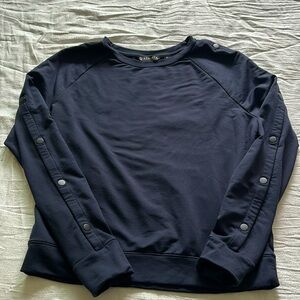 Athleta Navy Blue Size M Crew Neck Sweatshirt